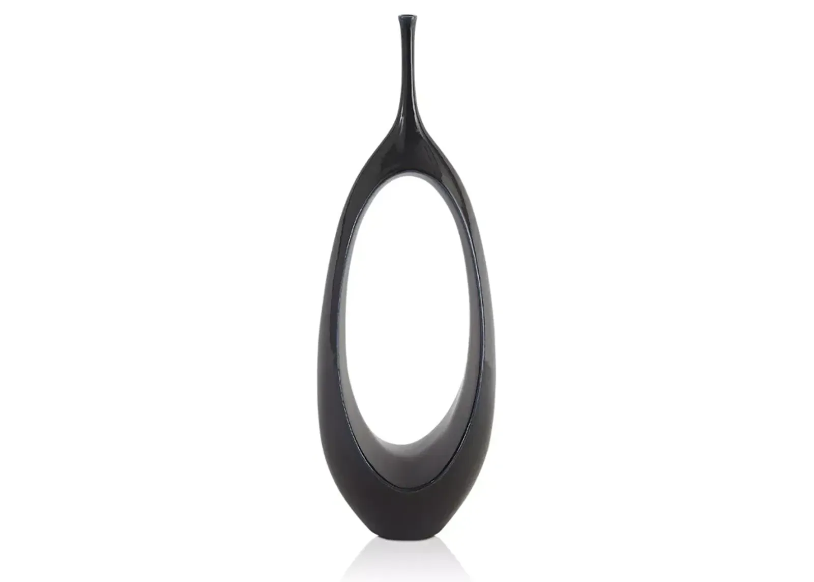 Global Views Open Oval Ring Vase, Small