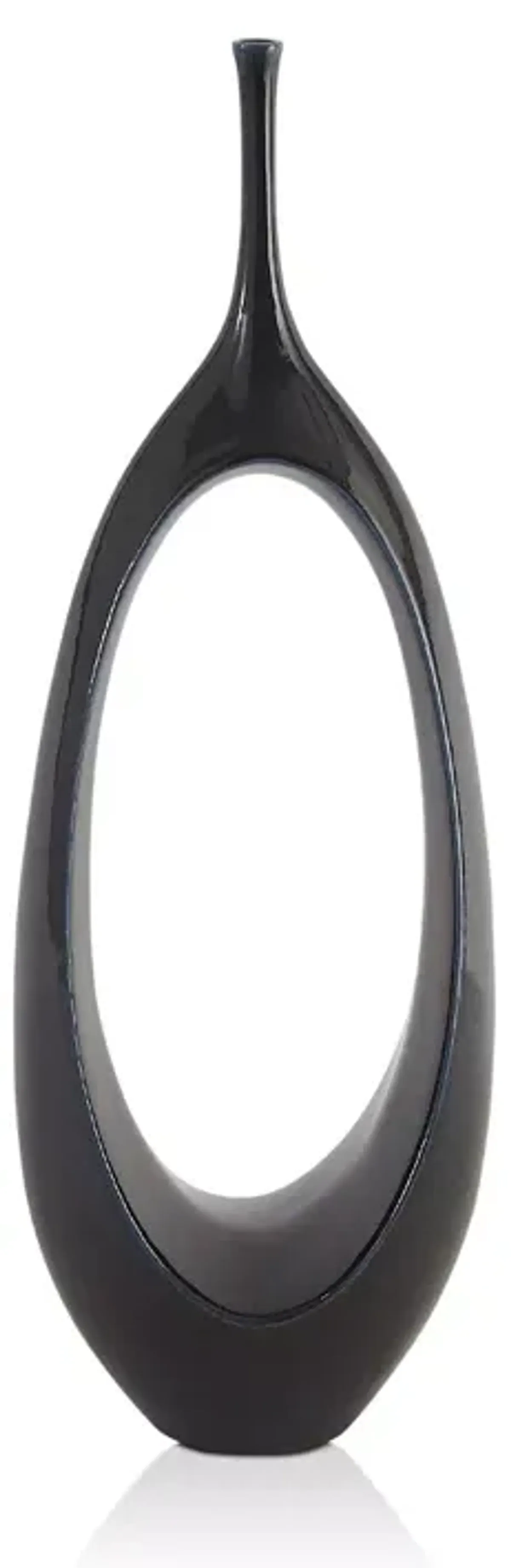 Global Views Open Oval Ring Vase, Small