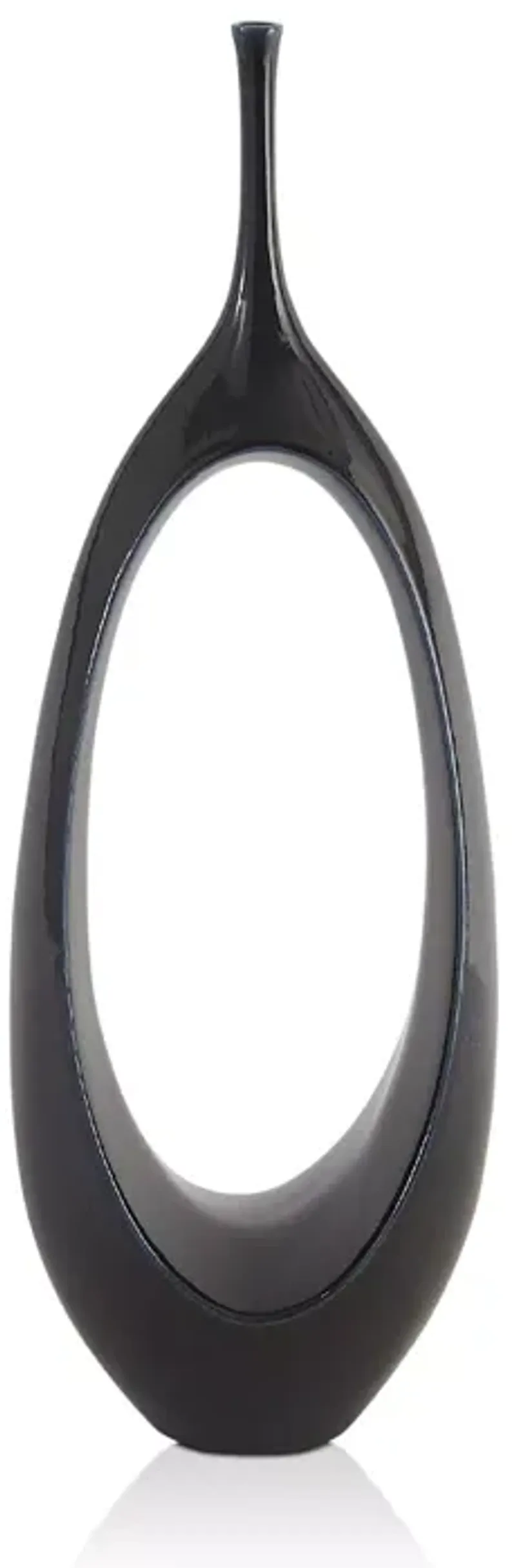 Global Views Open Oval Ring Vase, Small