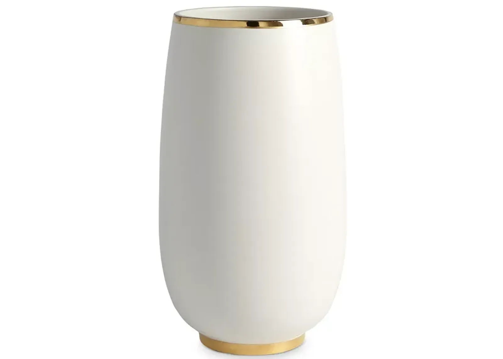 Global Views Large Gold Rim Bulb Vase