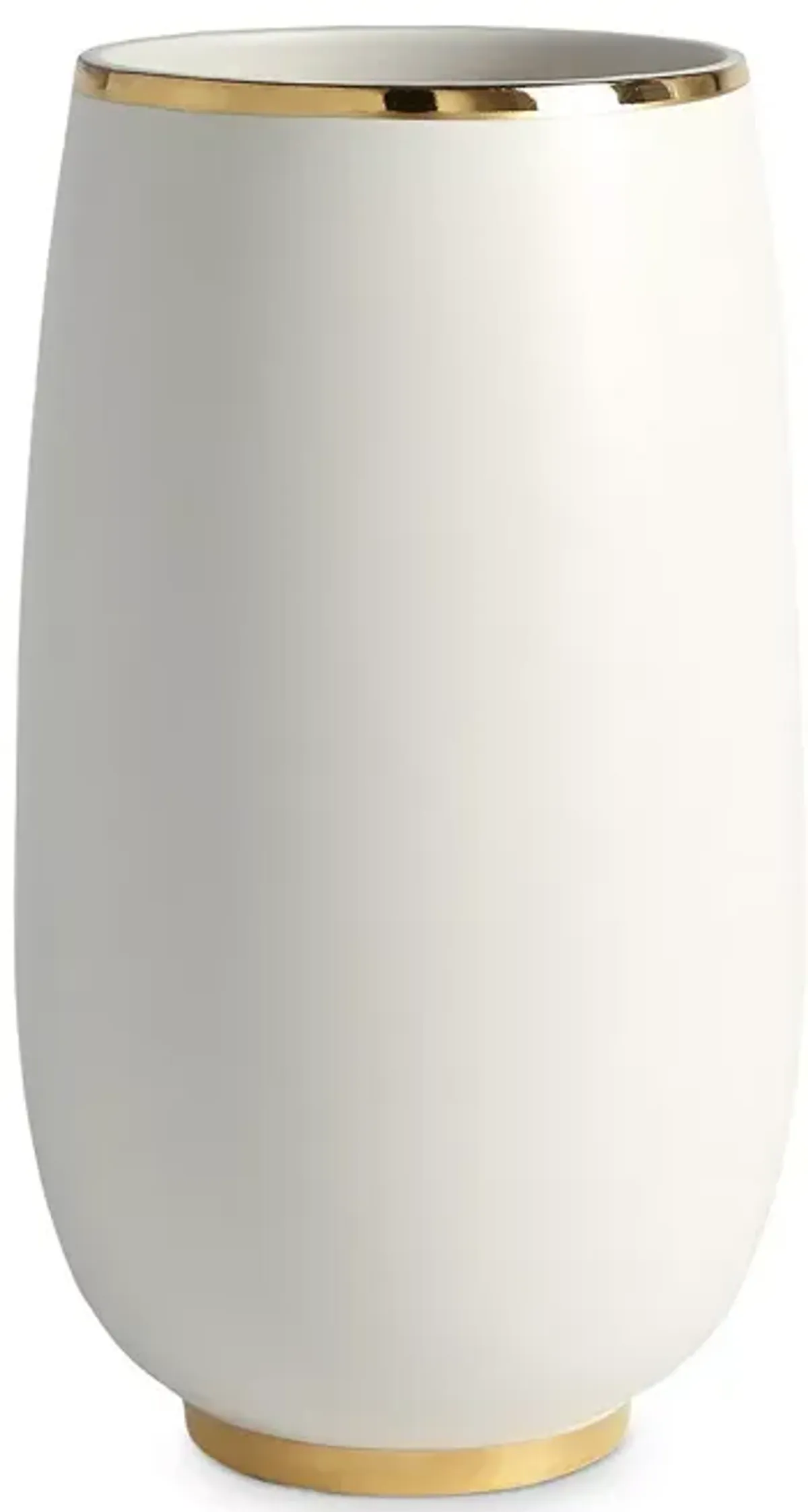 Global Views Large Gold Rim Bulb Vase