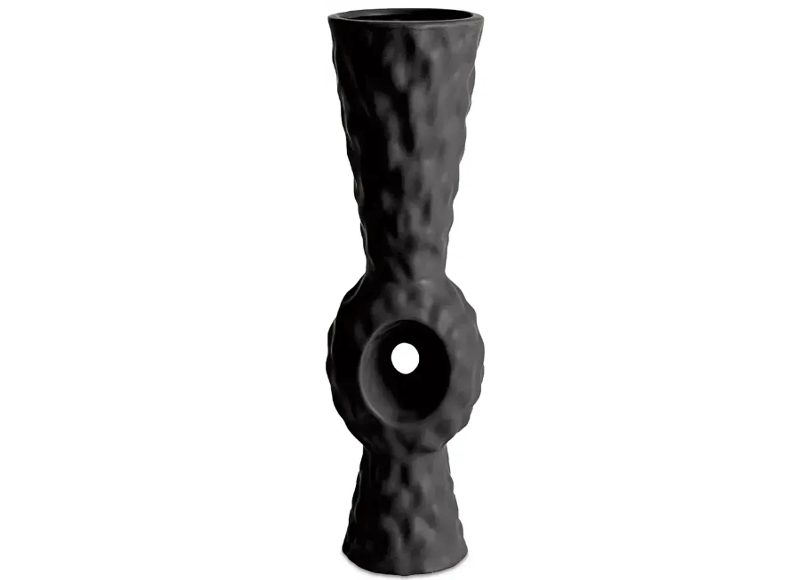 Global Views Black Volcano Volcanic Center Ring Vase