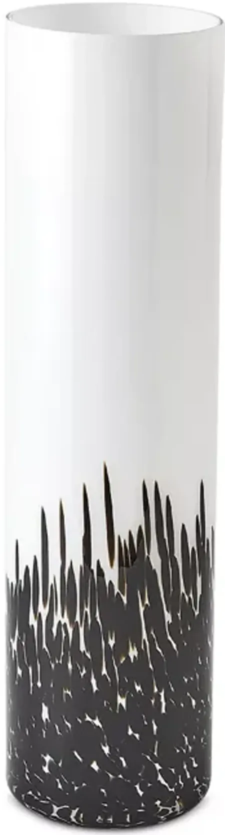 Global Views Confetti Vase in Black/White, Medium