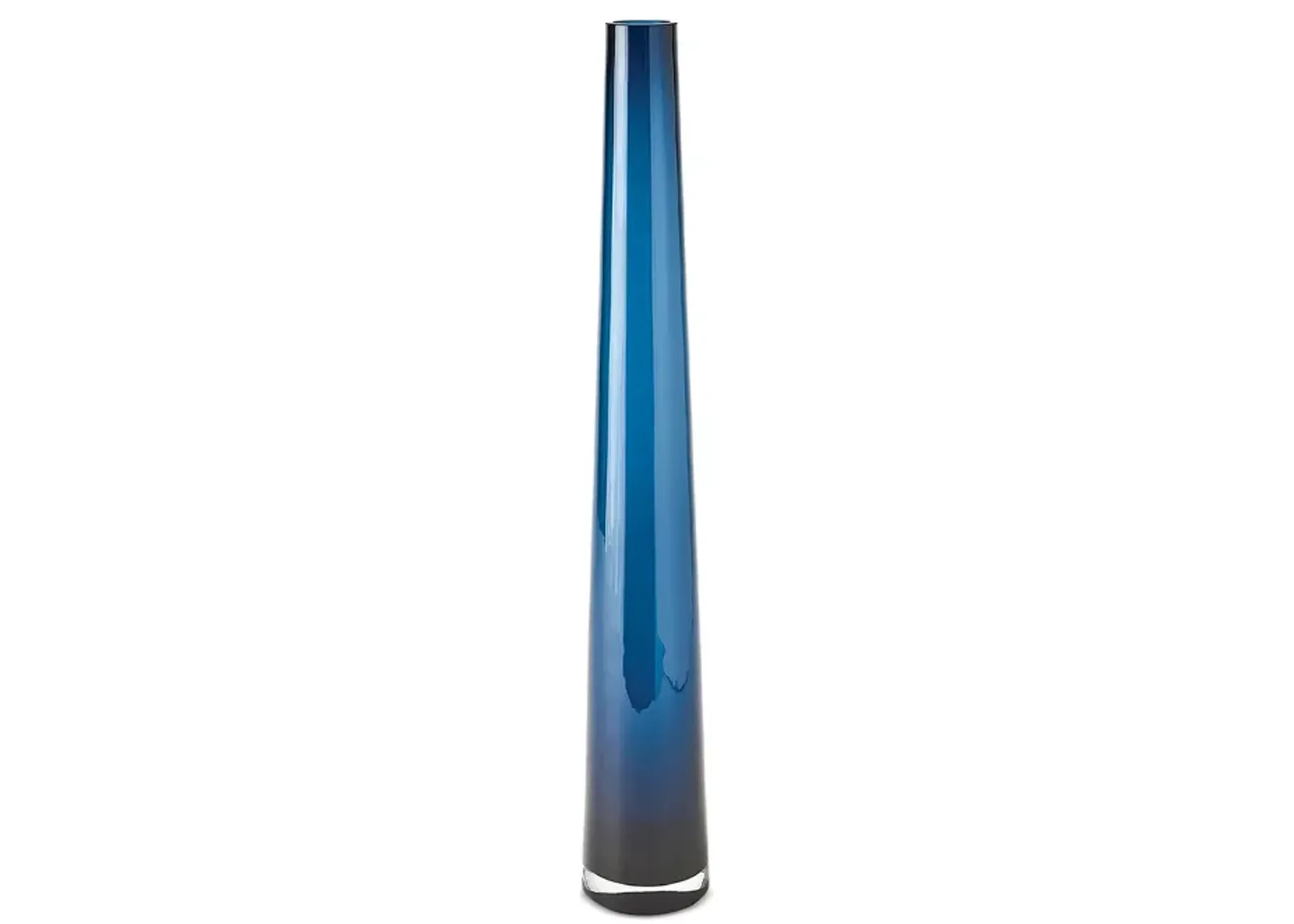 Global Views Glass Tower Vase Blue, Small