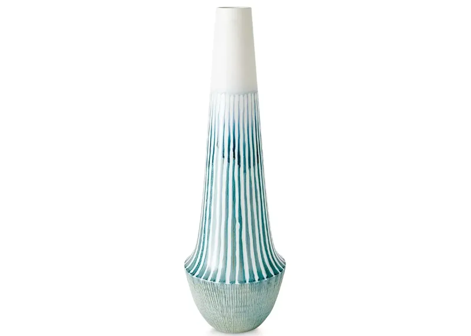 Global Views Lambs Ear Large Striped Flair Vase