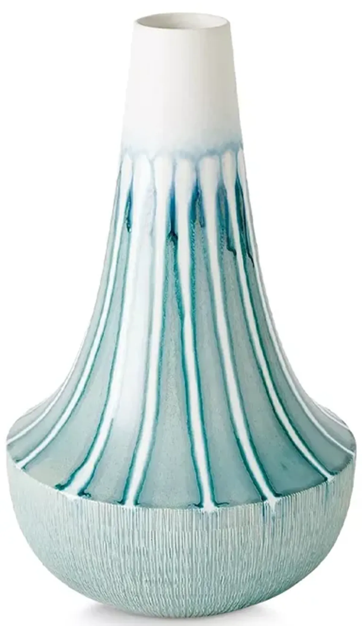 Global Views Lambs Ear Small Striped Flair Vase 