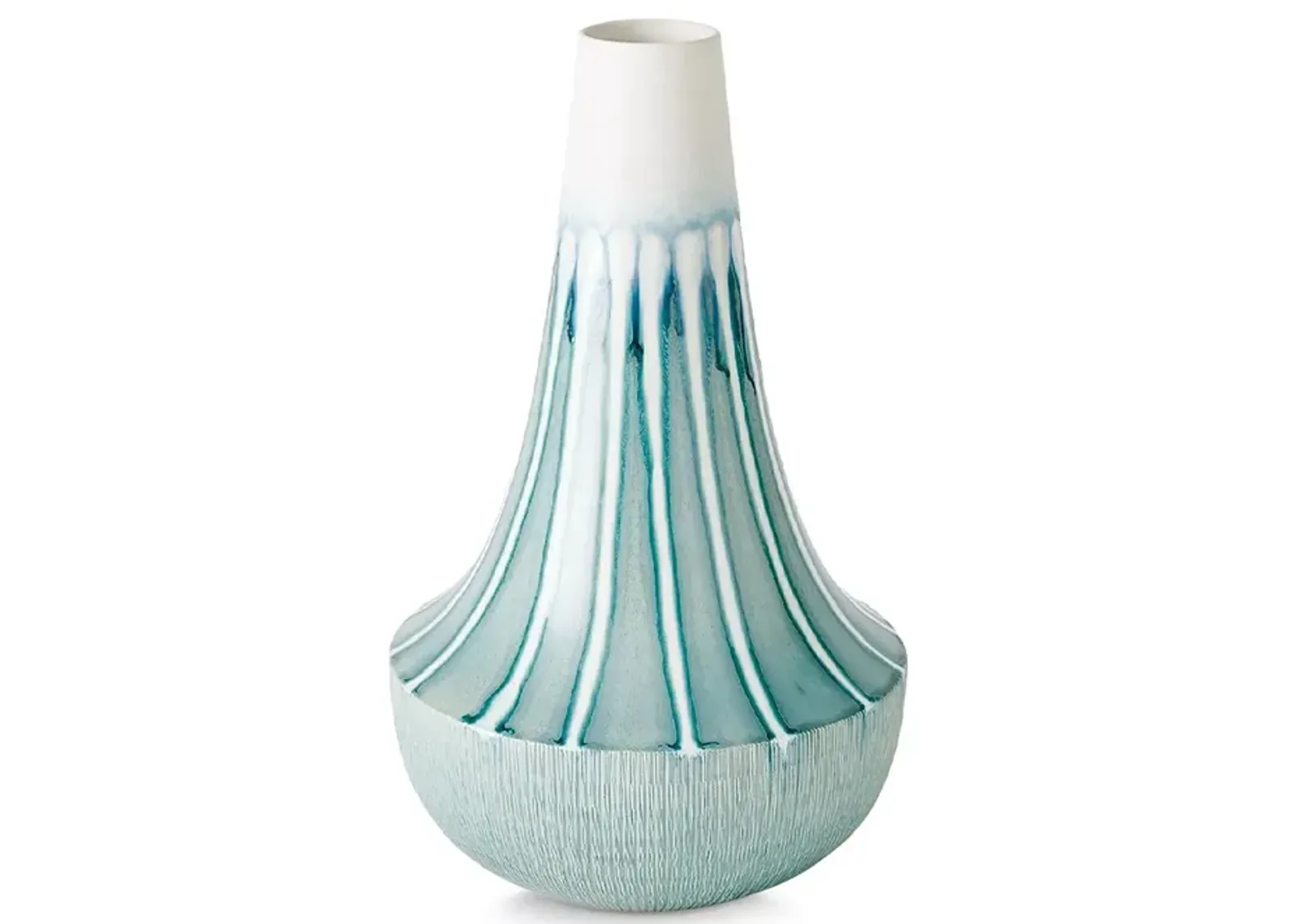 Global Views Lambs Ear Small Striped Flair Vase 