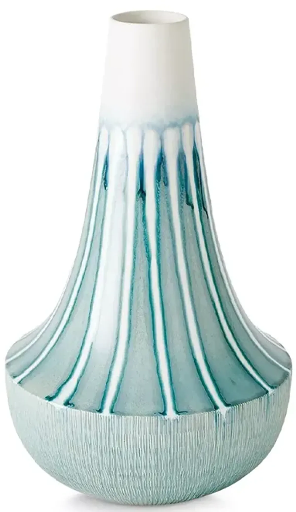 Global Views Lambs Ear Small Striped Flair Vase 