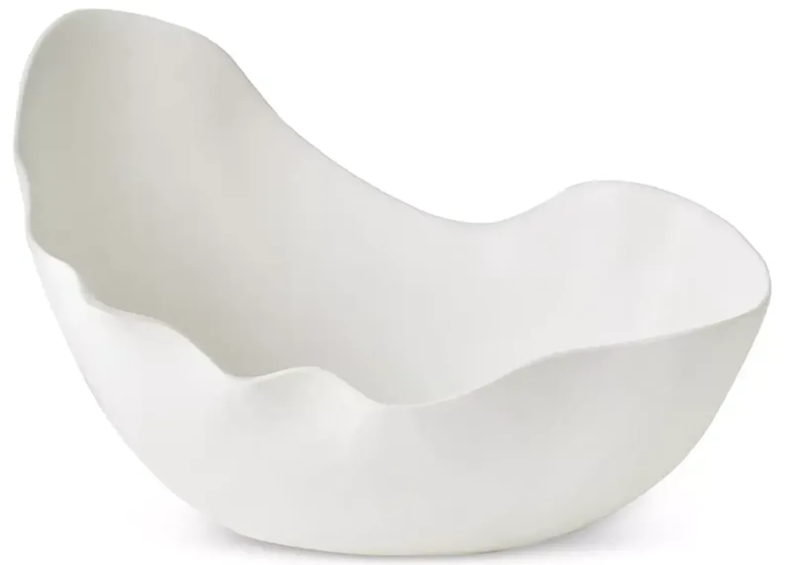 Global Views Horn Large White Matte Bowl 