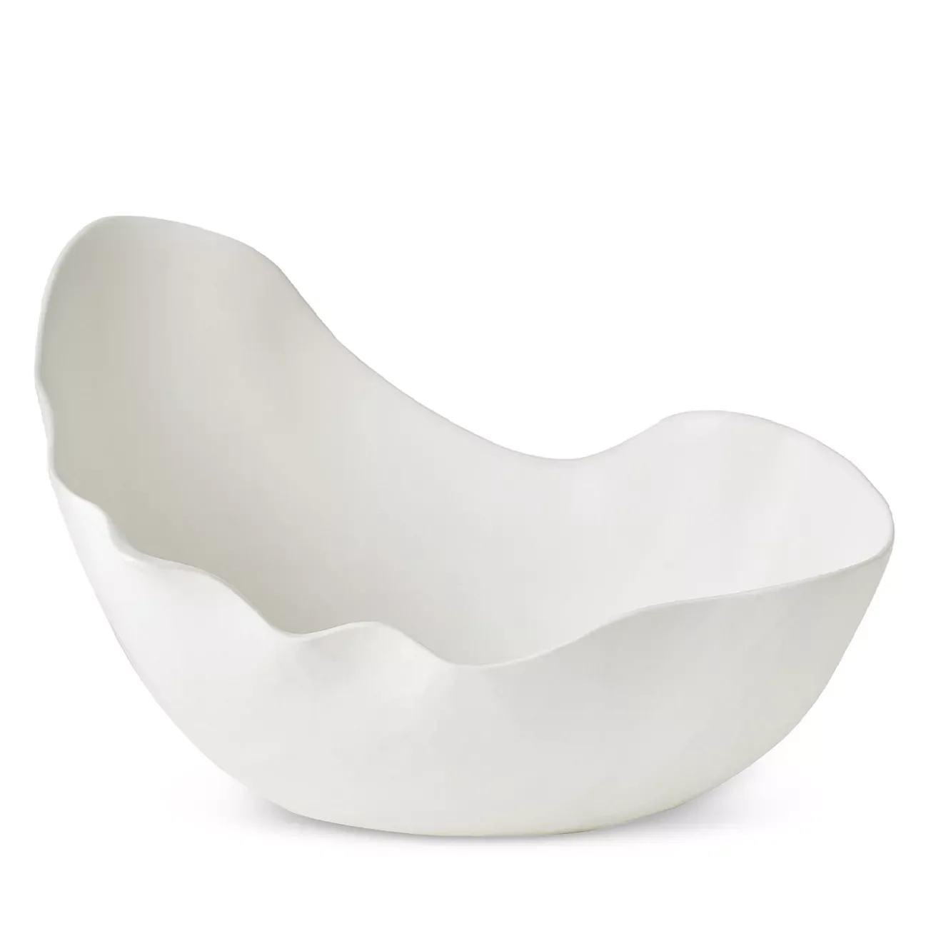 Global Views Horn Large White Matte Bowl 