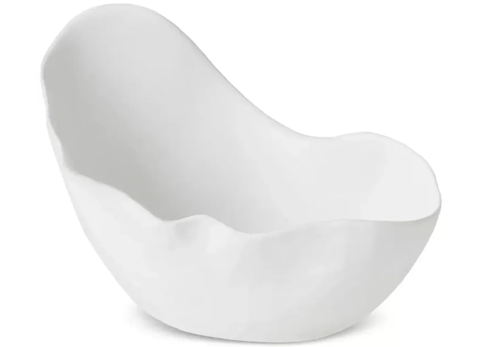 Global Views Horn Small White Matte Bowl