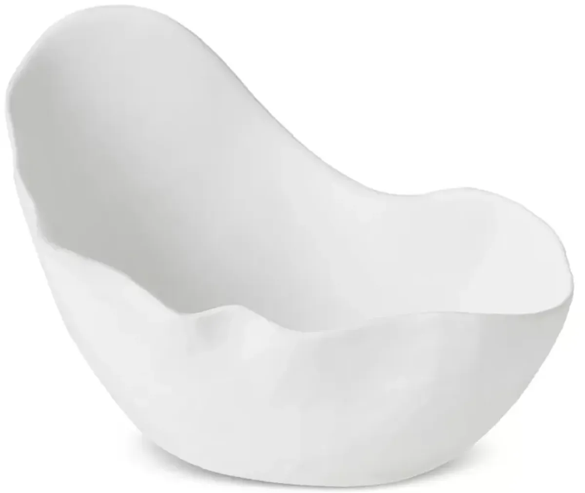 Global Views Horn Small White Matte Bowl