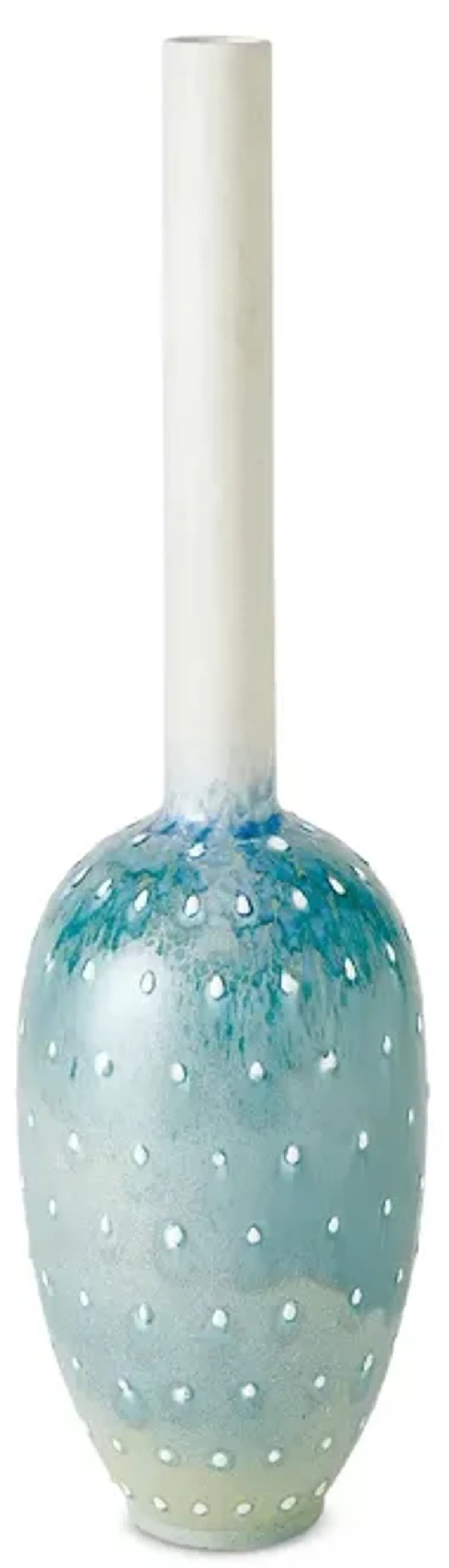 Global Views Lamb's Ear Tall Spotted Vase