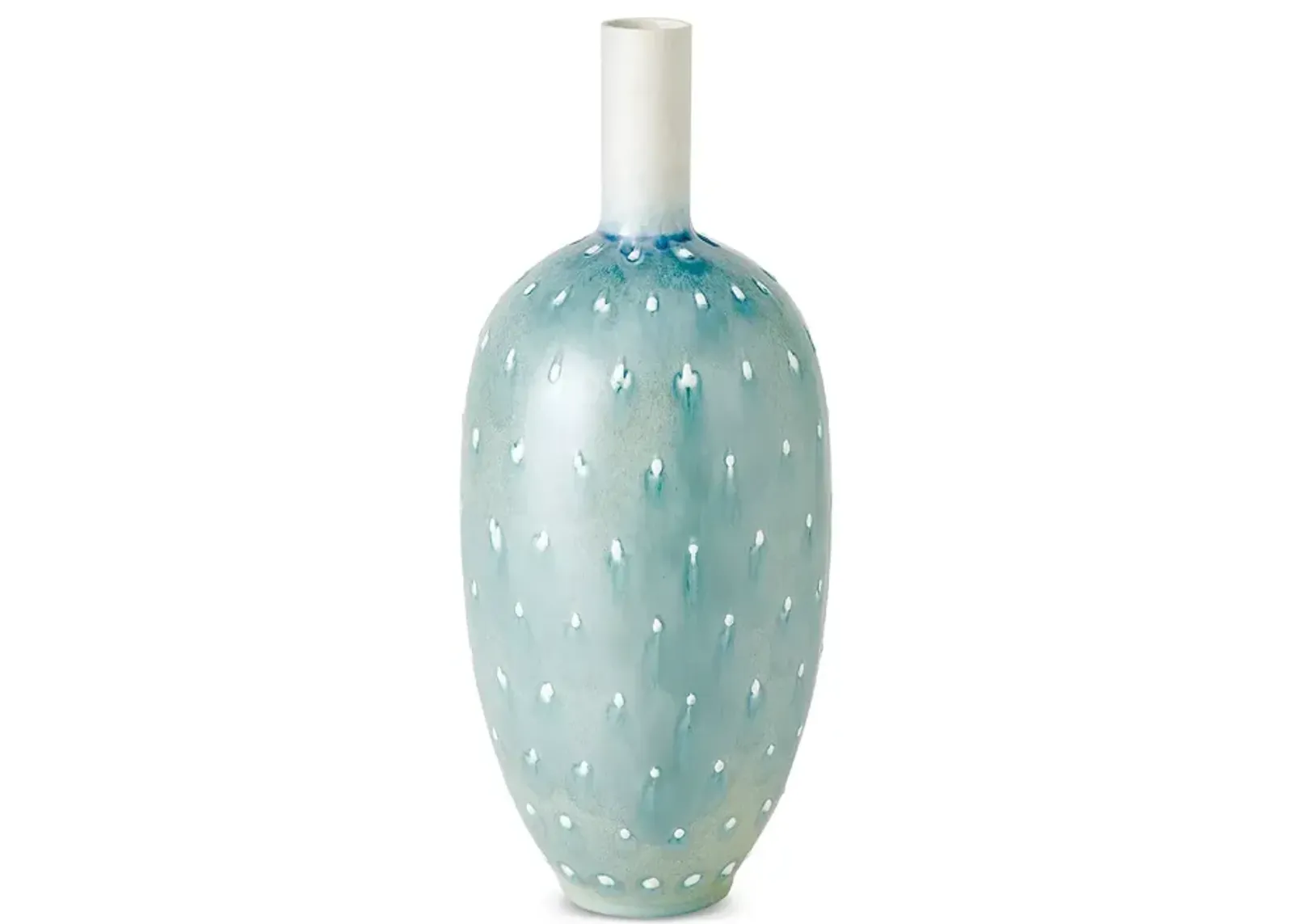 Global Views Lamb's Ear Short Spotted Vase