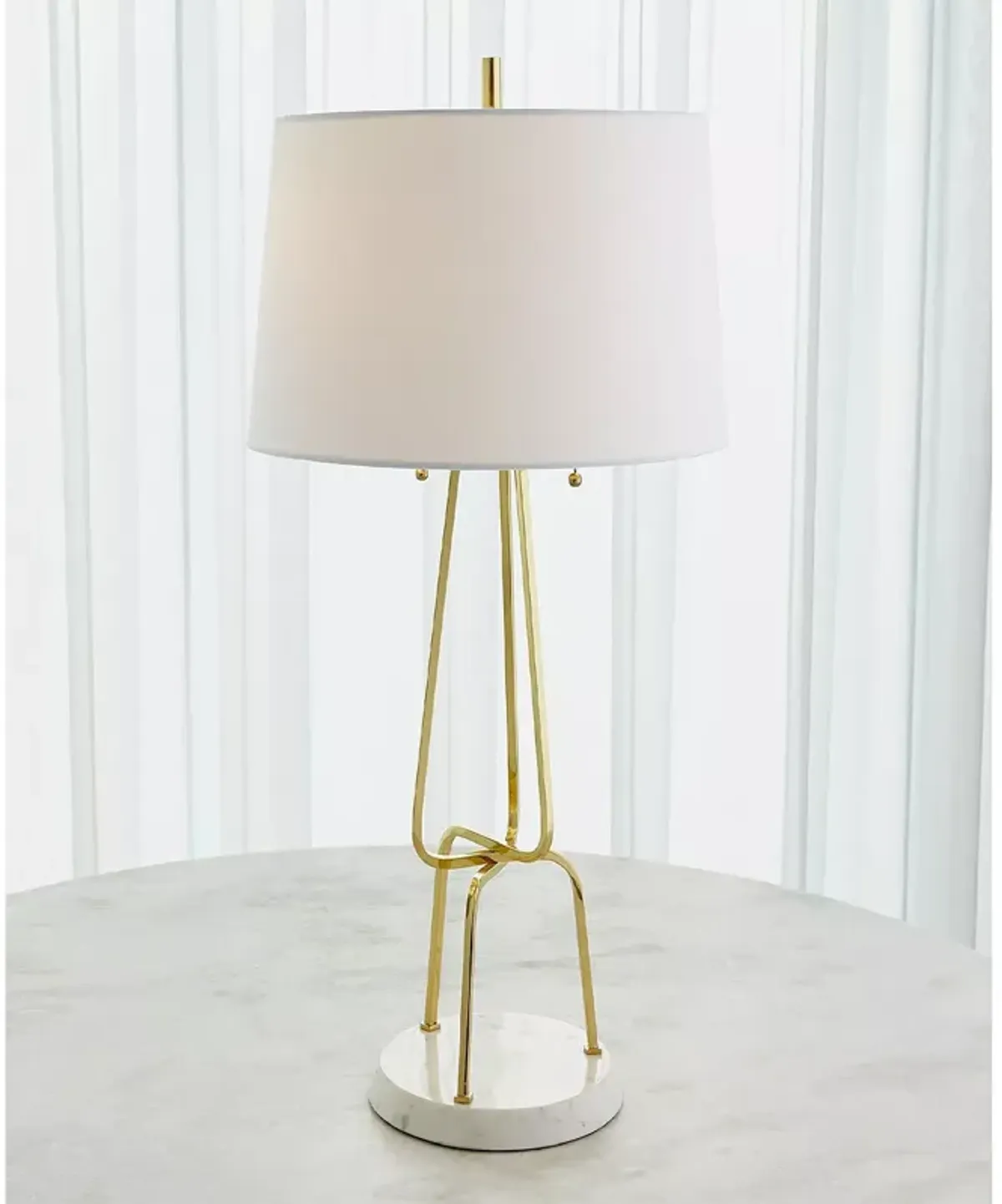 Global Views Intersecting Lamp, Brass