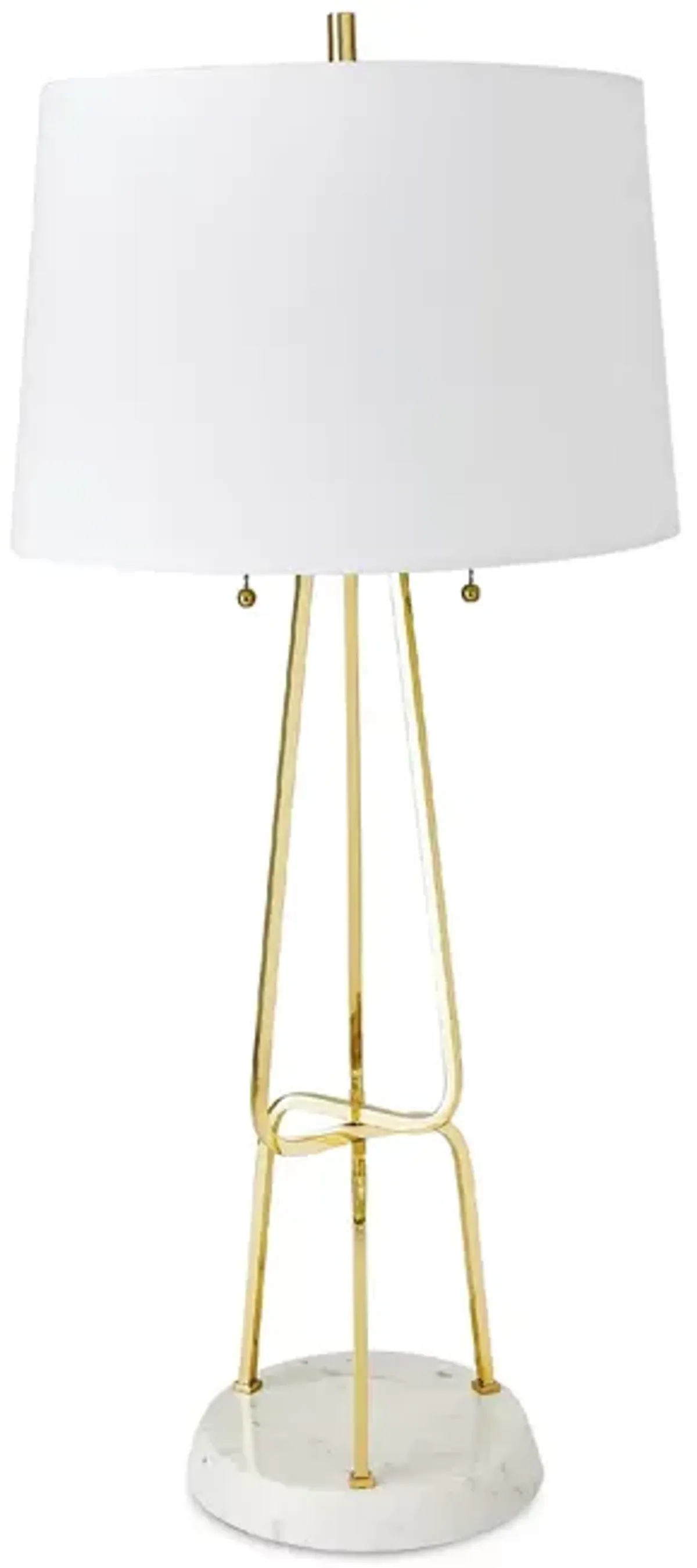 Global Views Intersecting Lamp, Brass