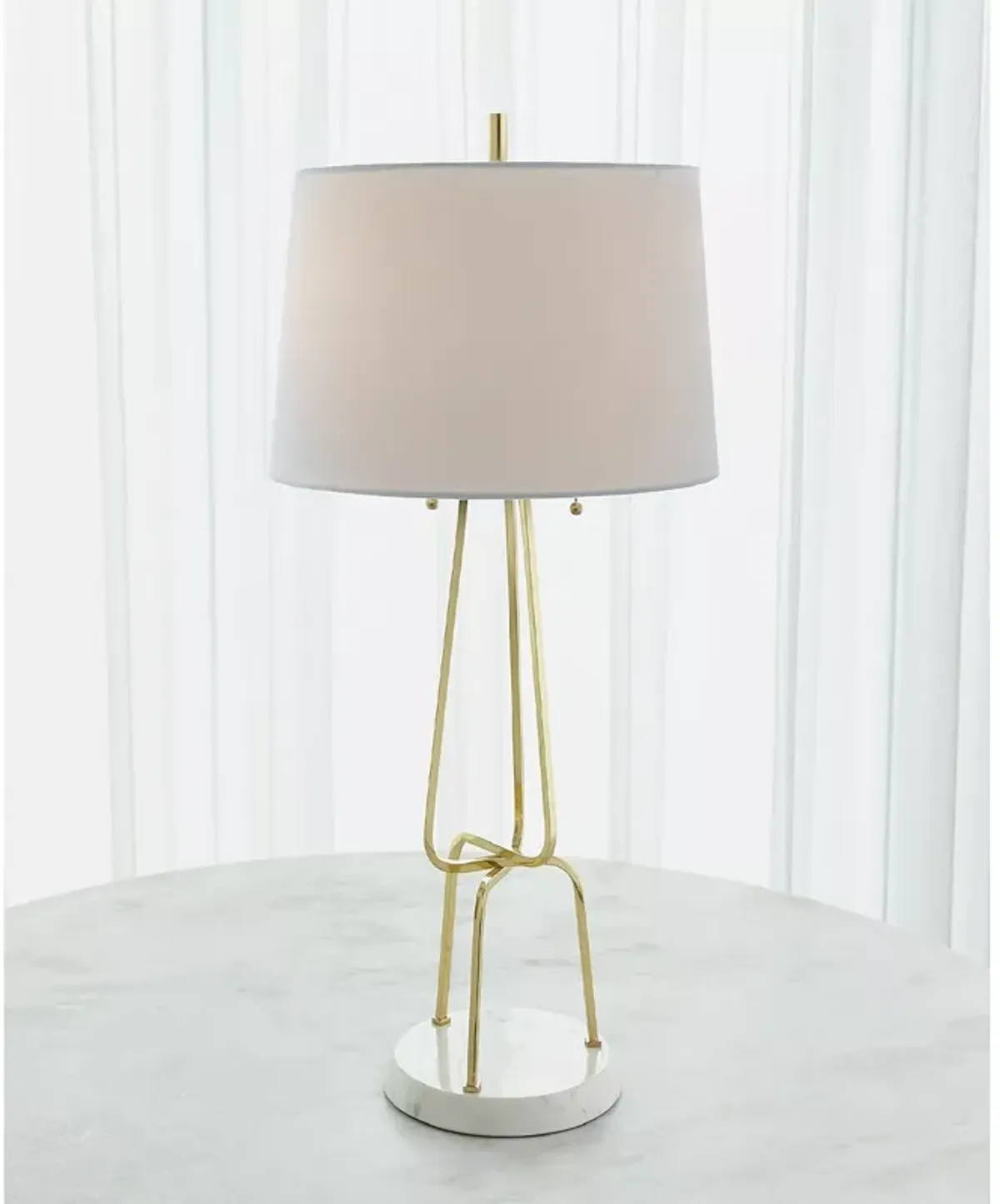 Global Views Intersecting Lamp, Brass