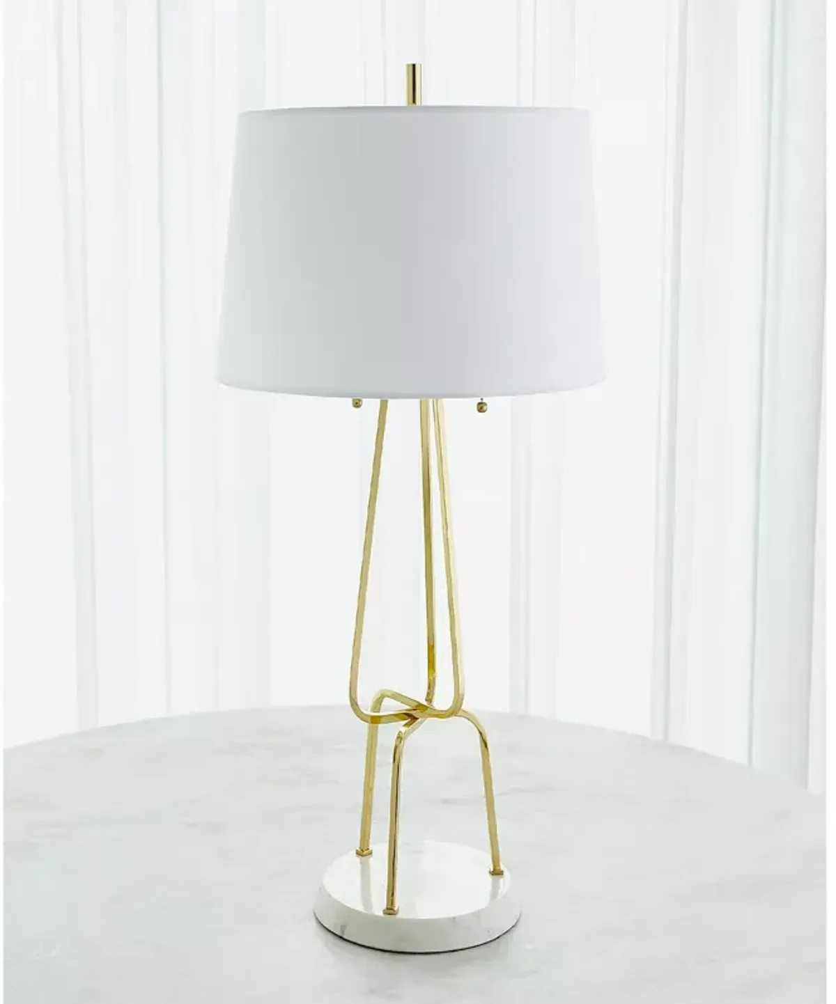 Global Views Intersecting Lamp, Brass