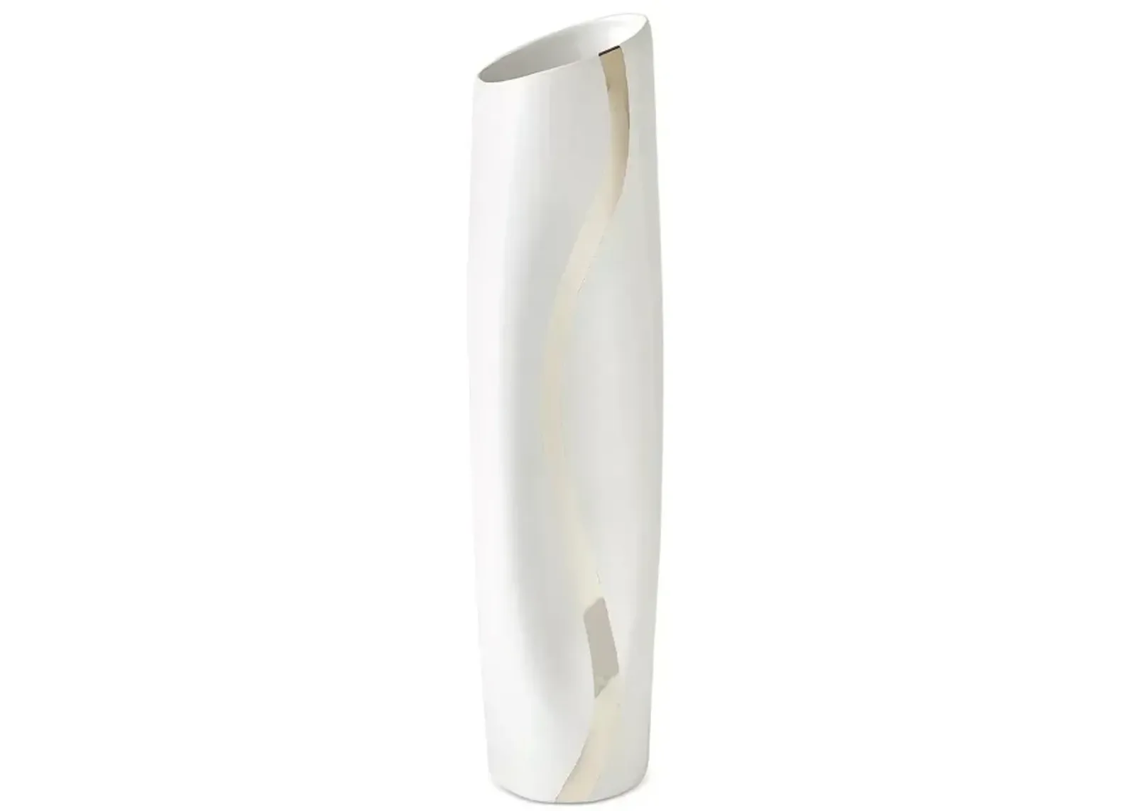 Global Views Loose Stripe Platinum Large Vase 