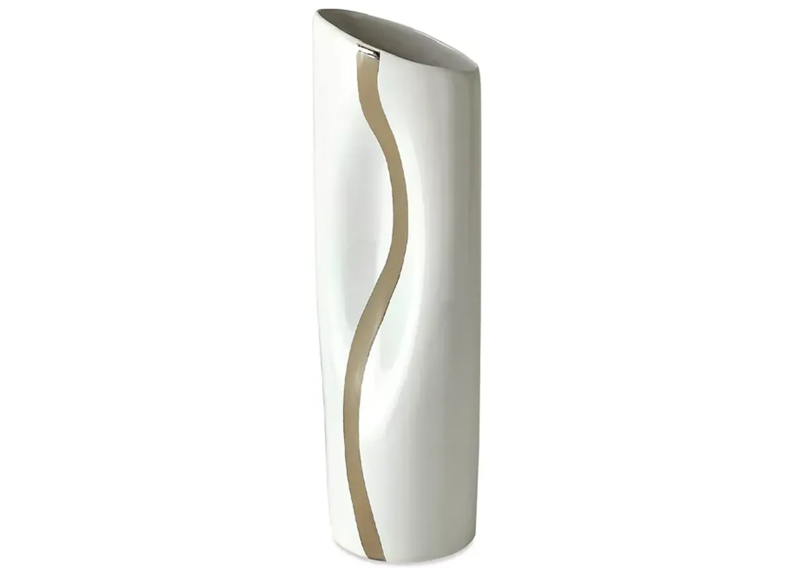 Global Views Loose Stripe Platinum Small Vase