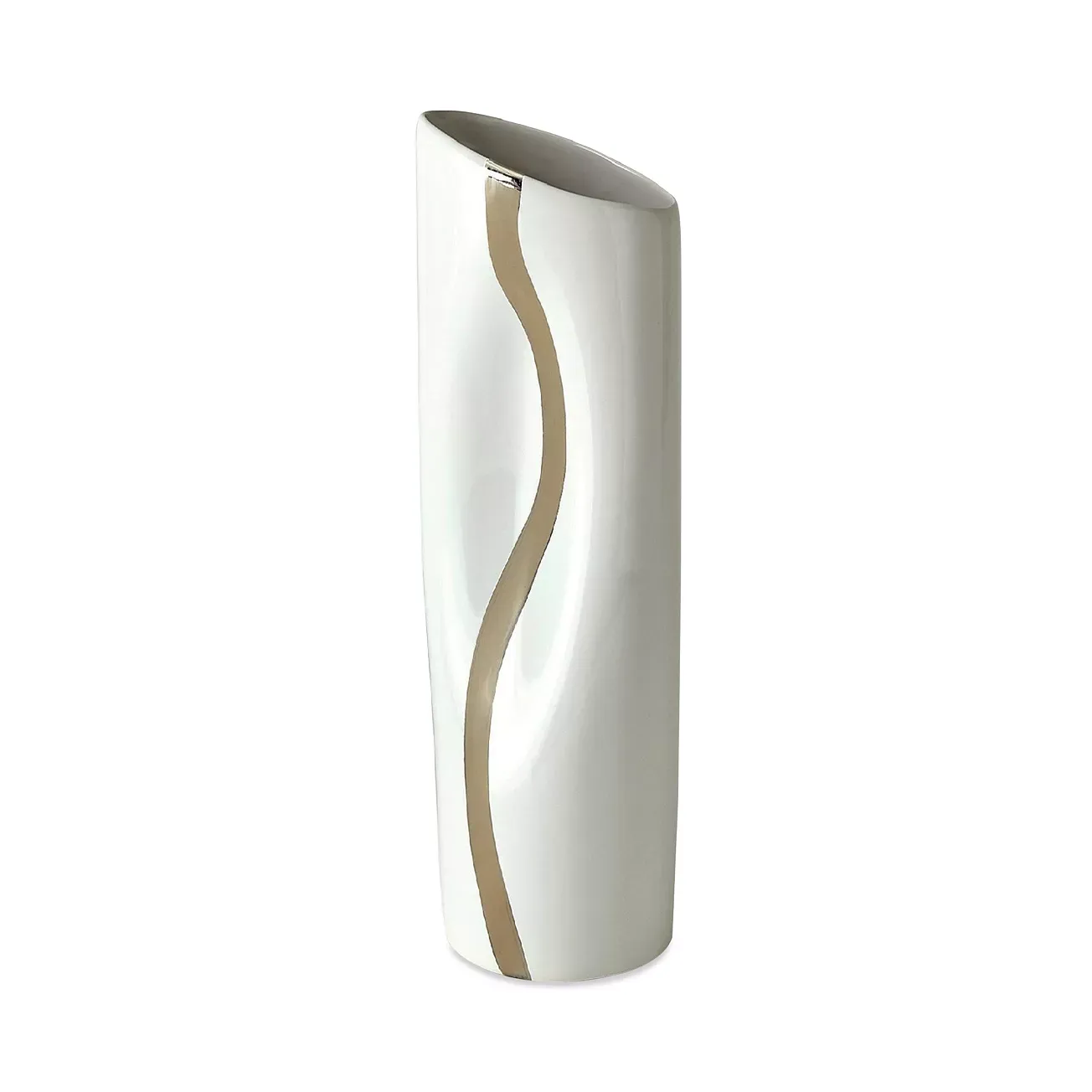 Global Views Loose Stripe Platinum Small Vase