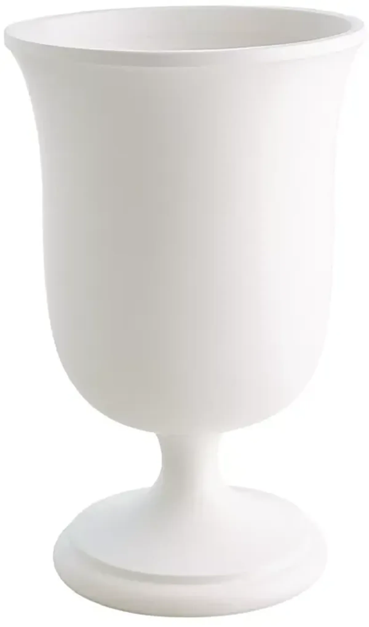 Global Views Villa Chalice Vase Matte White, Large