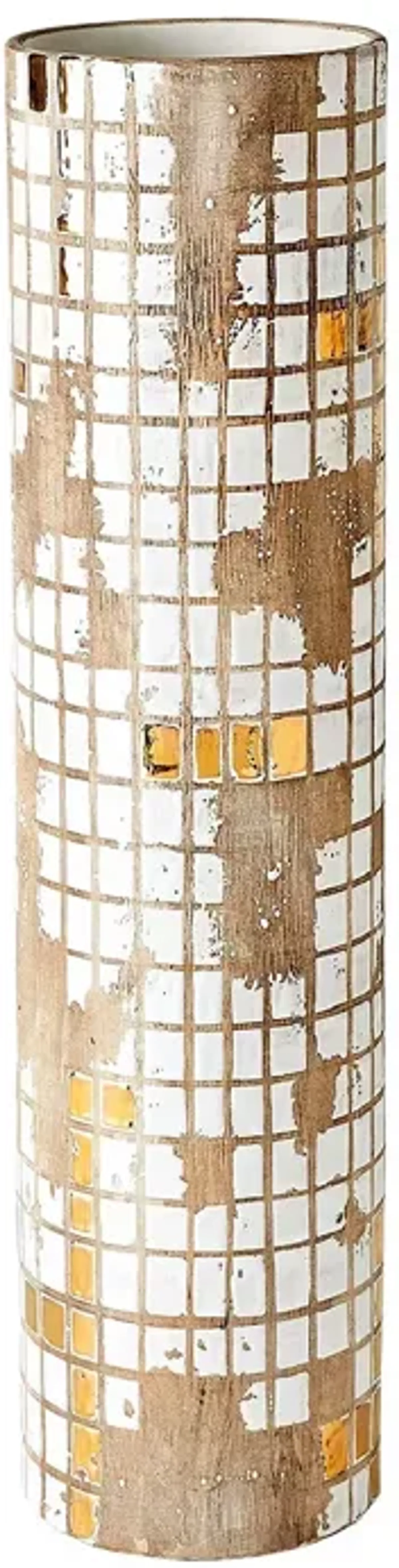 Global Views Golden Mosaic Vase, Large