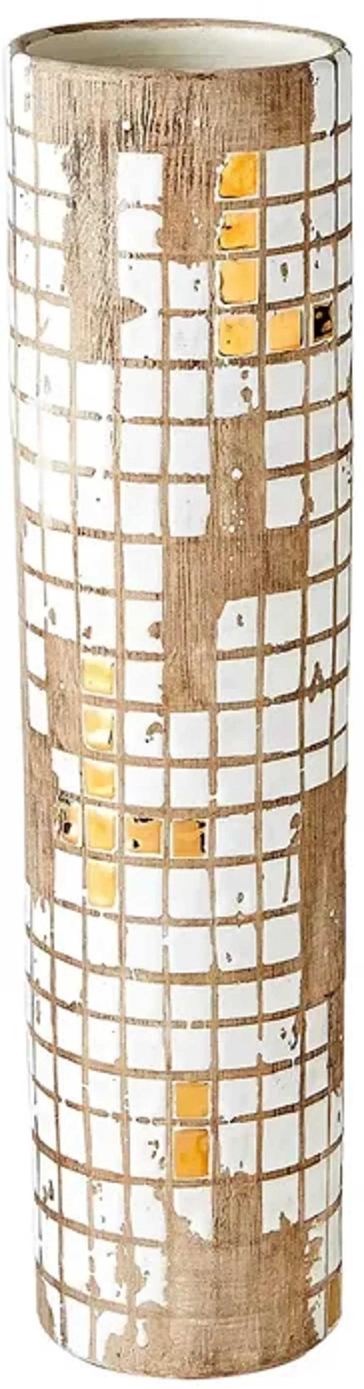 Global Views Golden Mosaic Vase, Medium