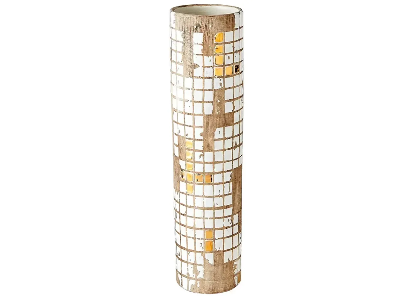 Global Views Golden Mosaic Vase, Medium