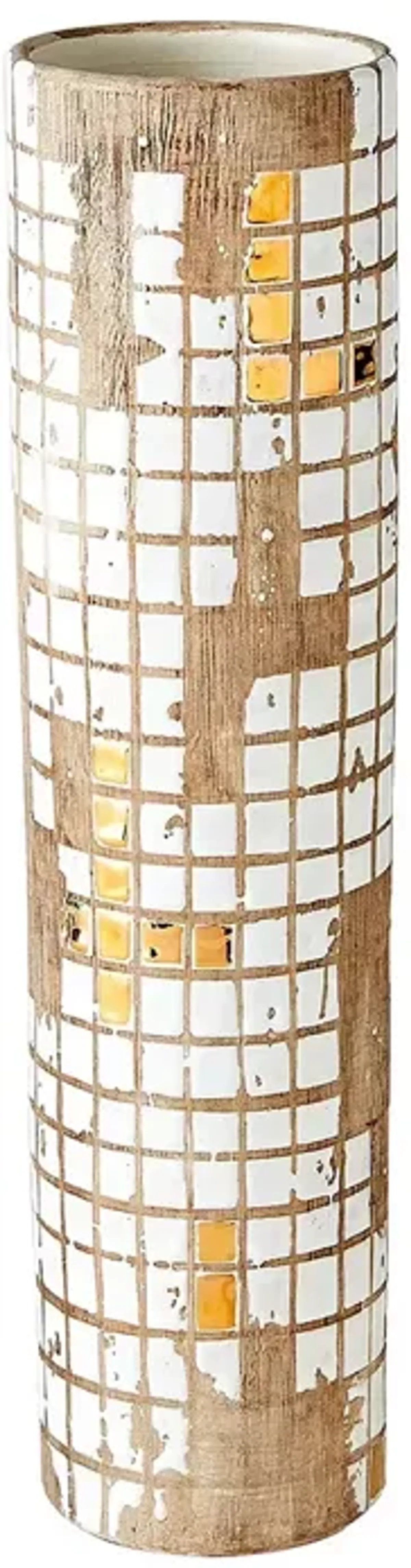 Global Views Golden Mosaic Vase, Medium