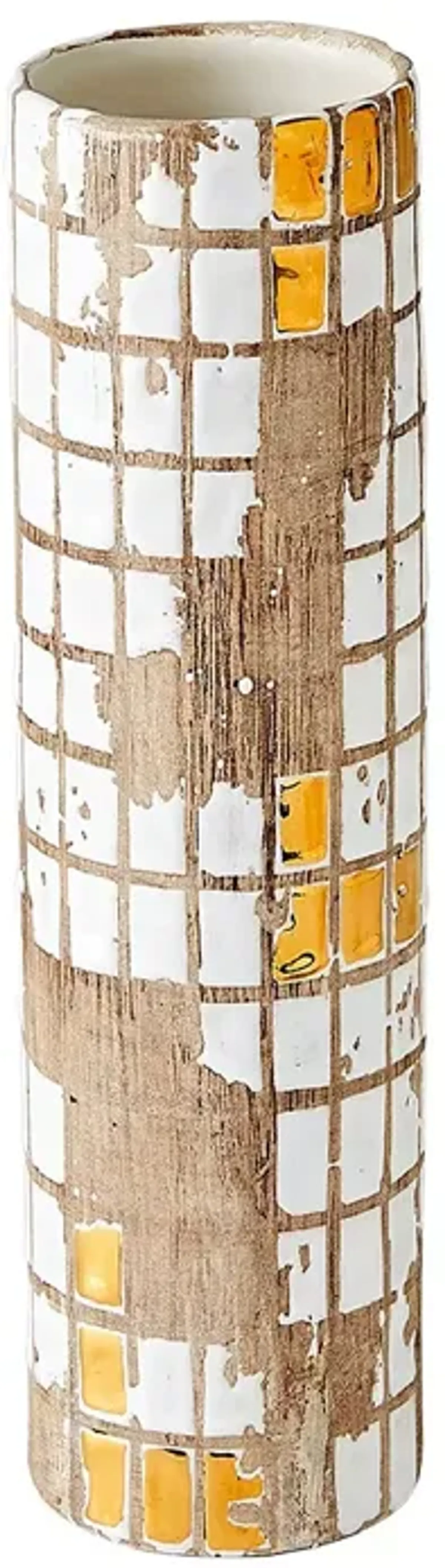 Global Views Golden Mosaic Vase, Small