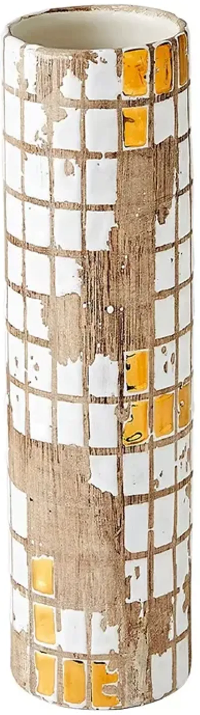 Global Views Golden Mosaic Vase, Small