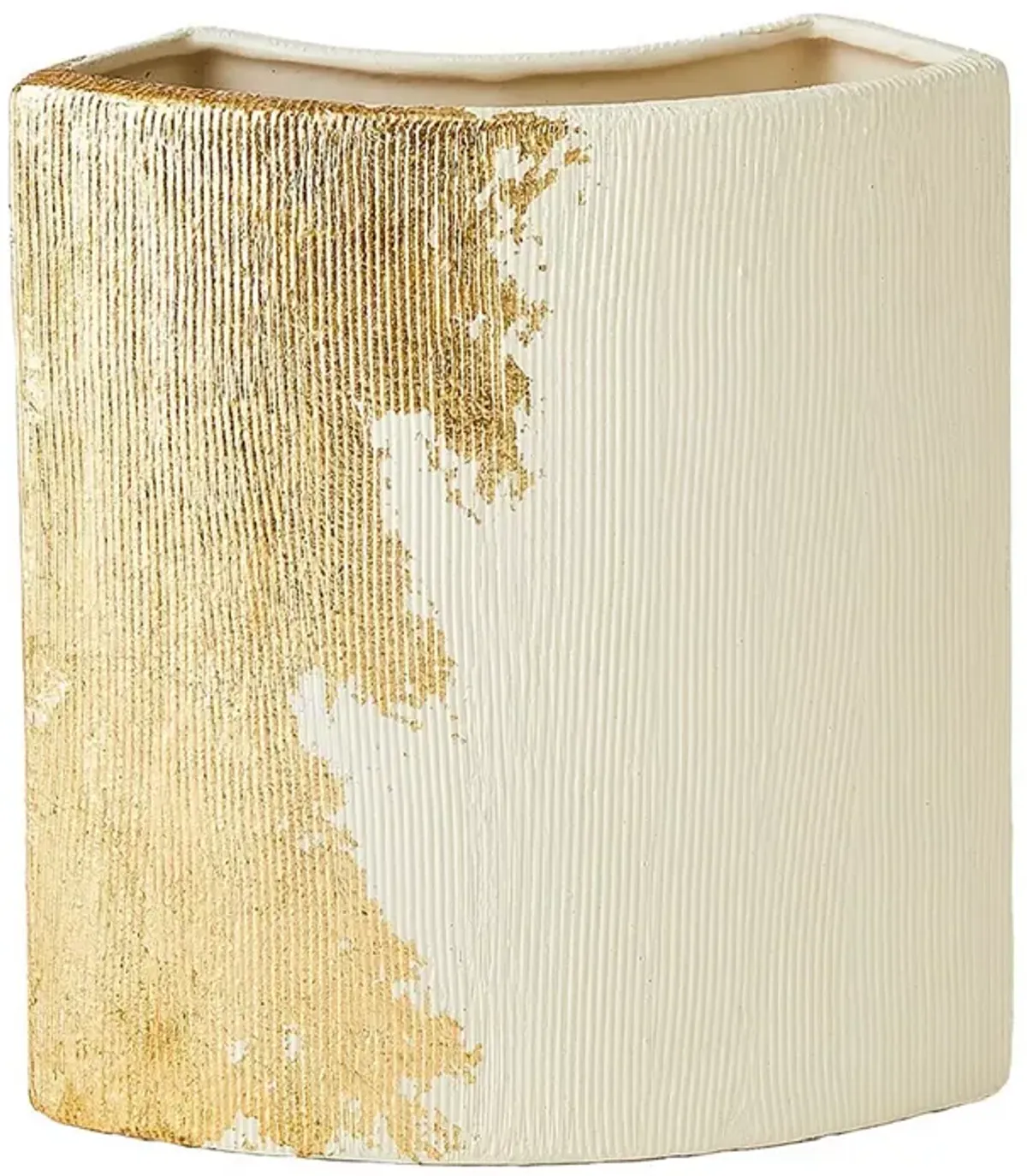 Global Views Splashy Gold Leaf Vase, Small