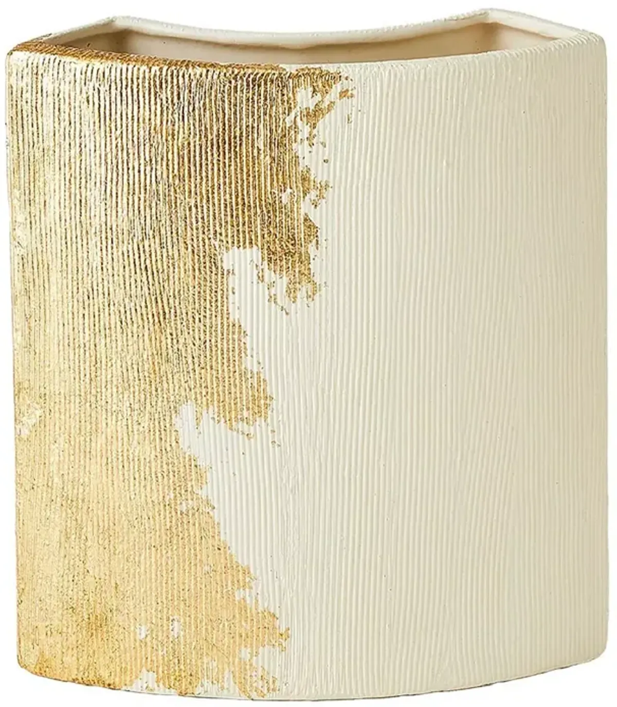 Global Views Splashy Gold Leaf Vase, Small