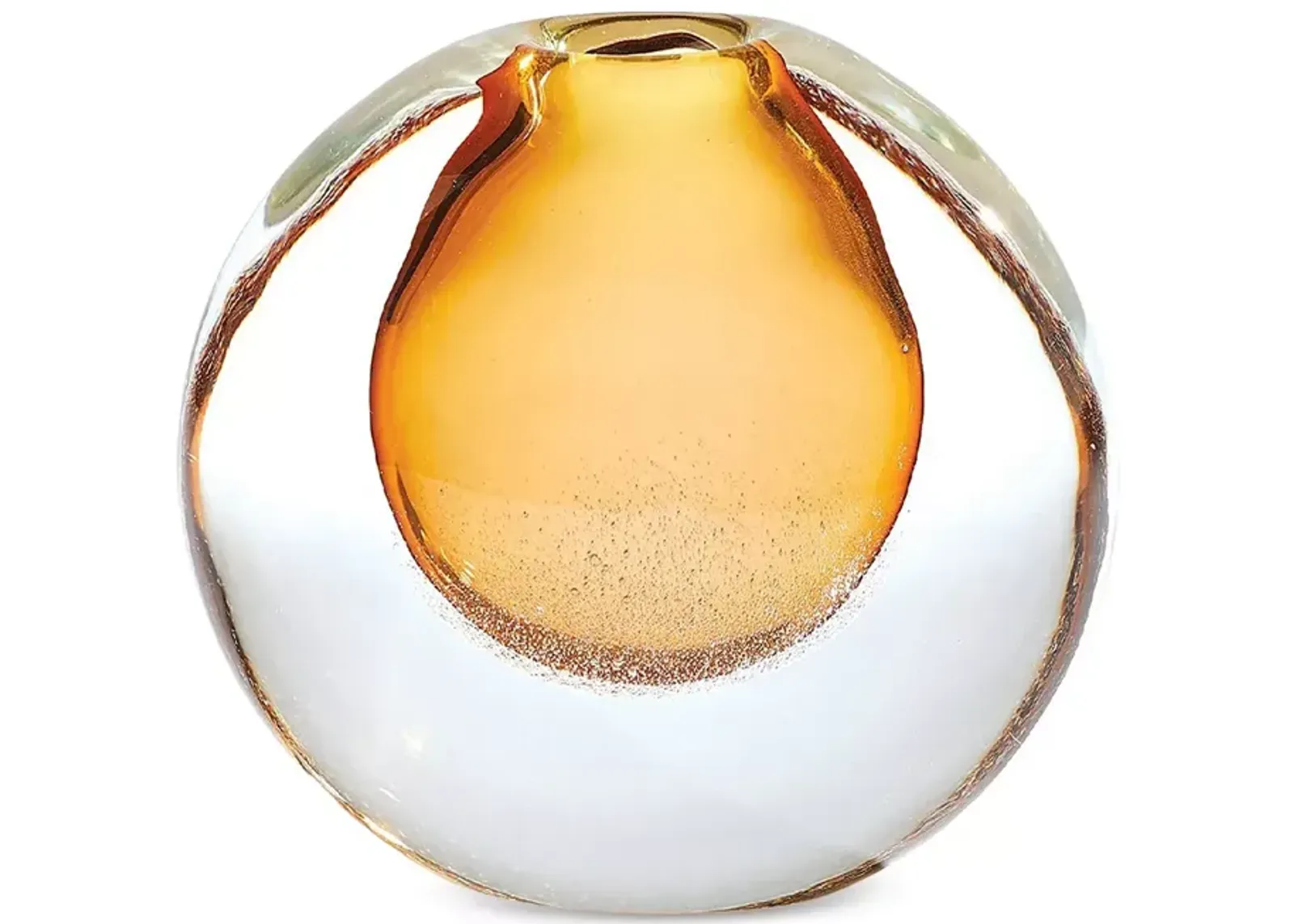 Global Views Amber Bubble Vase, Small