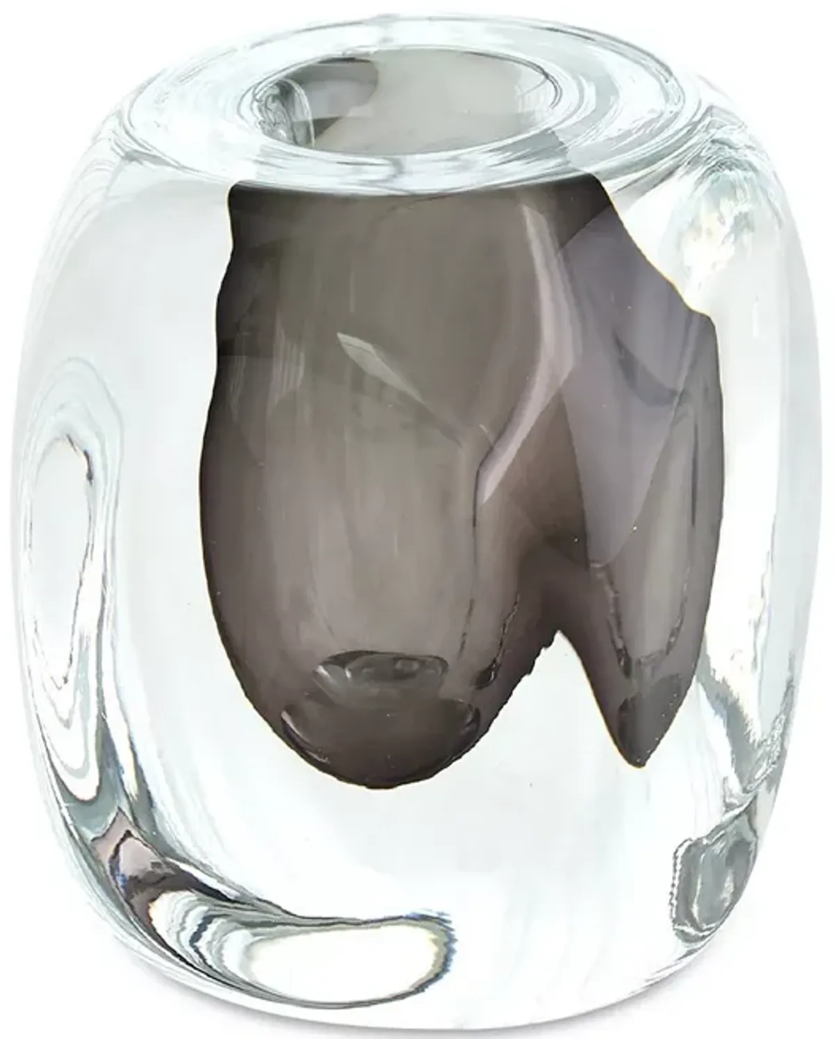 Global Views Square Vase in Gray