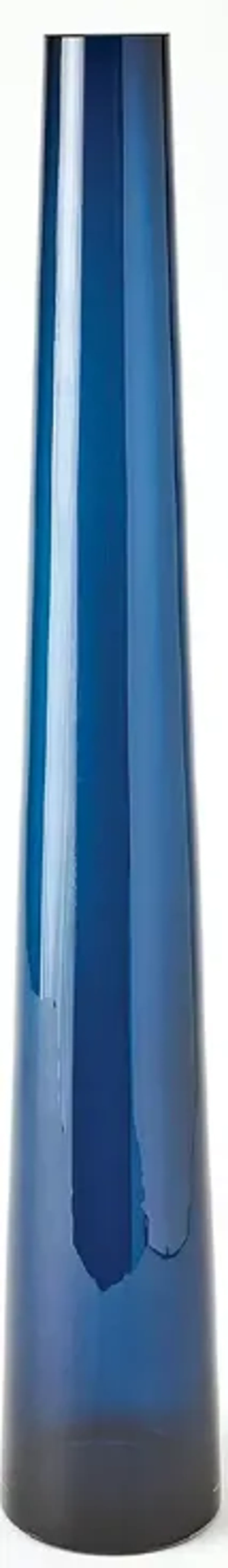 Global Views Glass Tower Vase Blue, Large