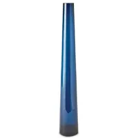 Global Views Glass Tower Vase Blue, Large