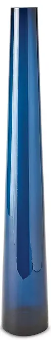 Global Views Glass Tower Vase Blue, Large