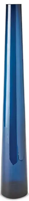 Global Views Glass Tower Vase Blue, Large