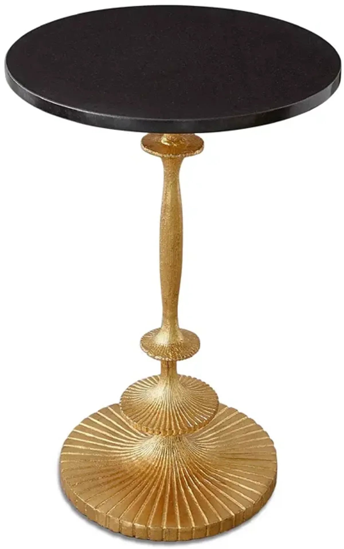 Global Views Fluted Gold Leaf Side Table