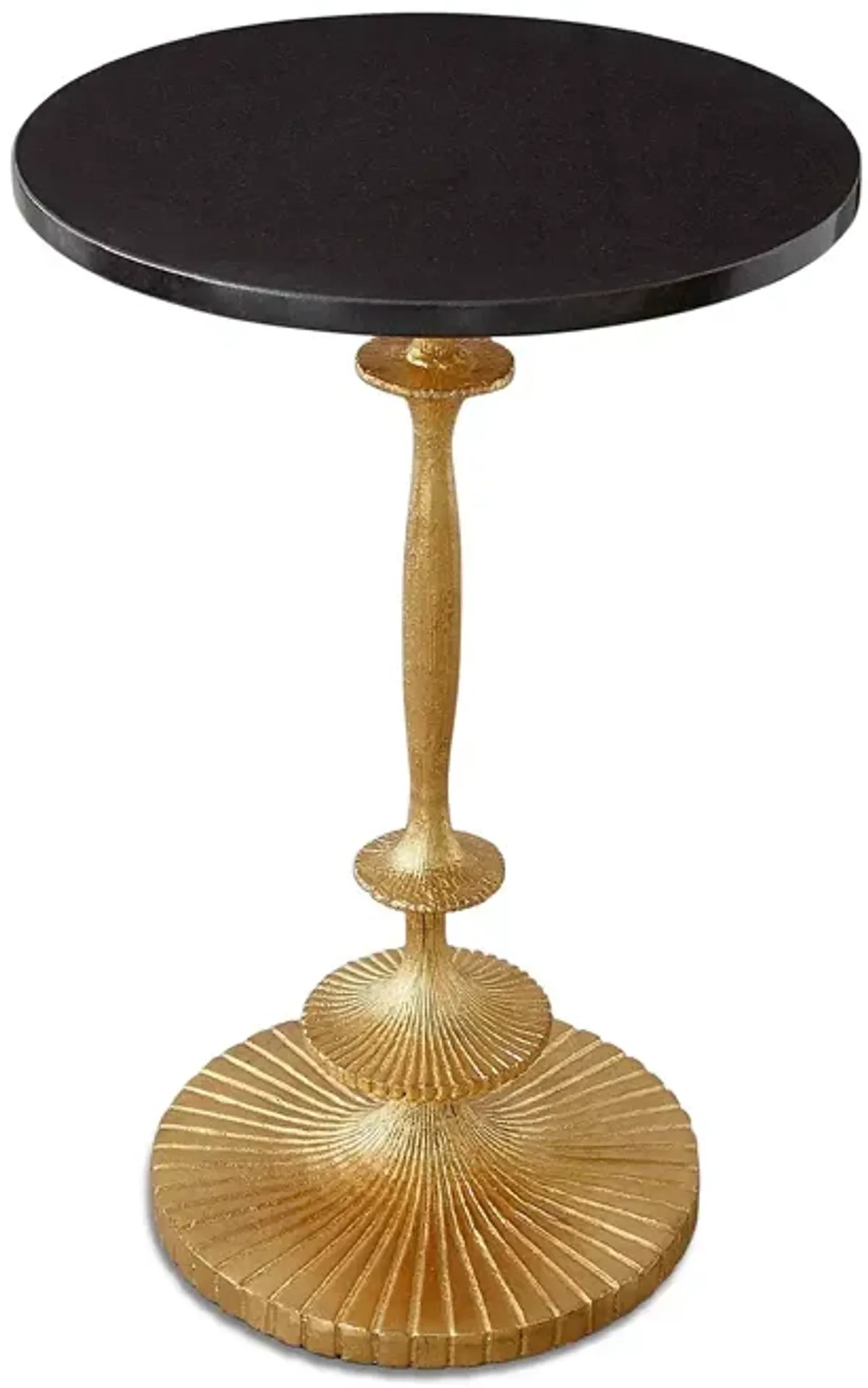 Global Views Fluted Gold Leaf Side Table