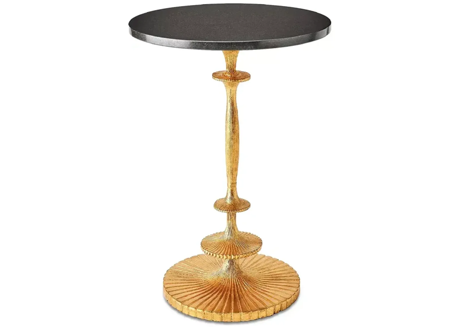 Global Views Fluted Gold Leaf Side Table