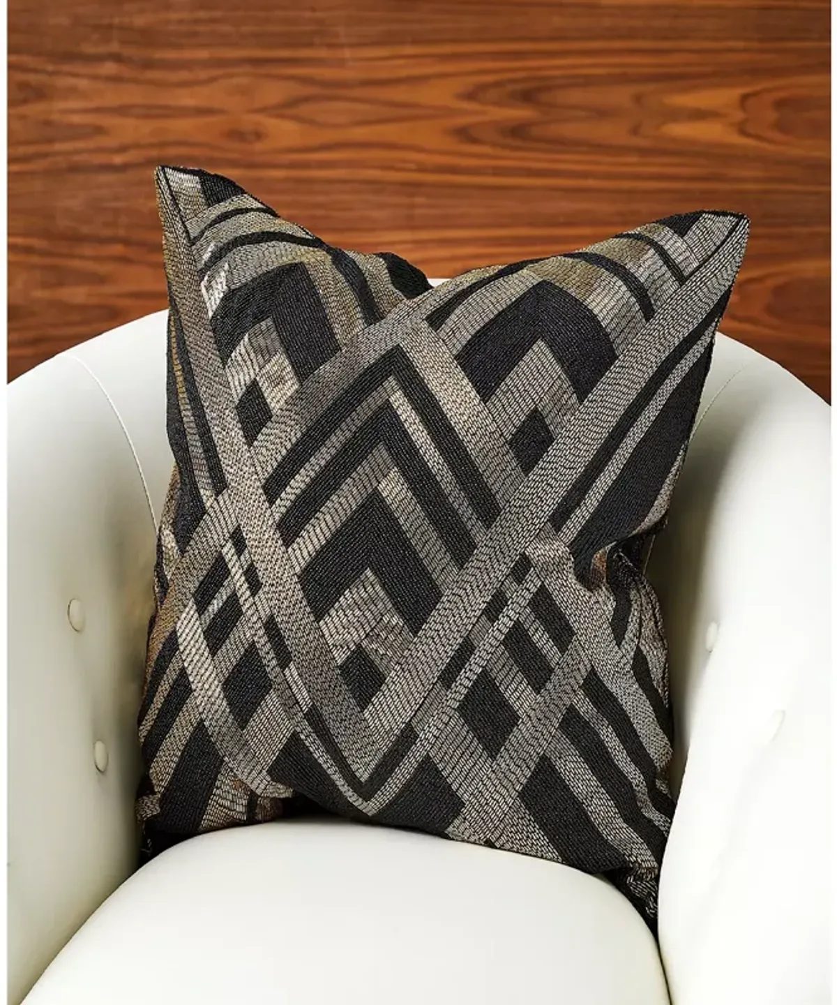 Global Views Woven Lines Decorative Pillow, 20" x 20"