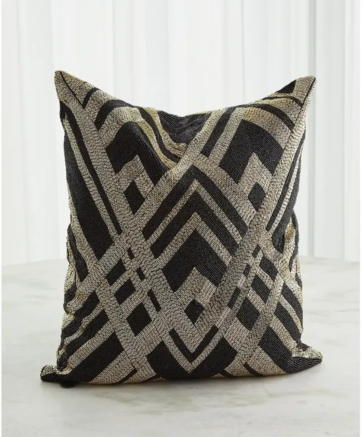 Global Views Woven Lines Decorative Pillow, 20" x 20"