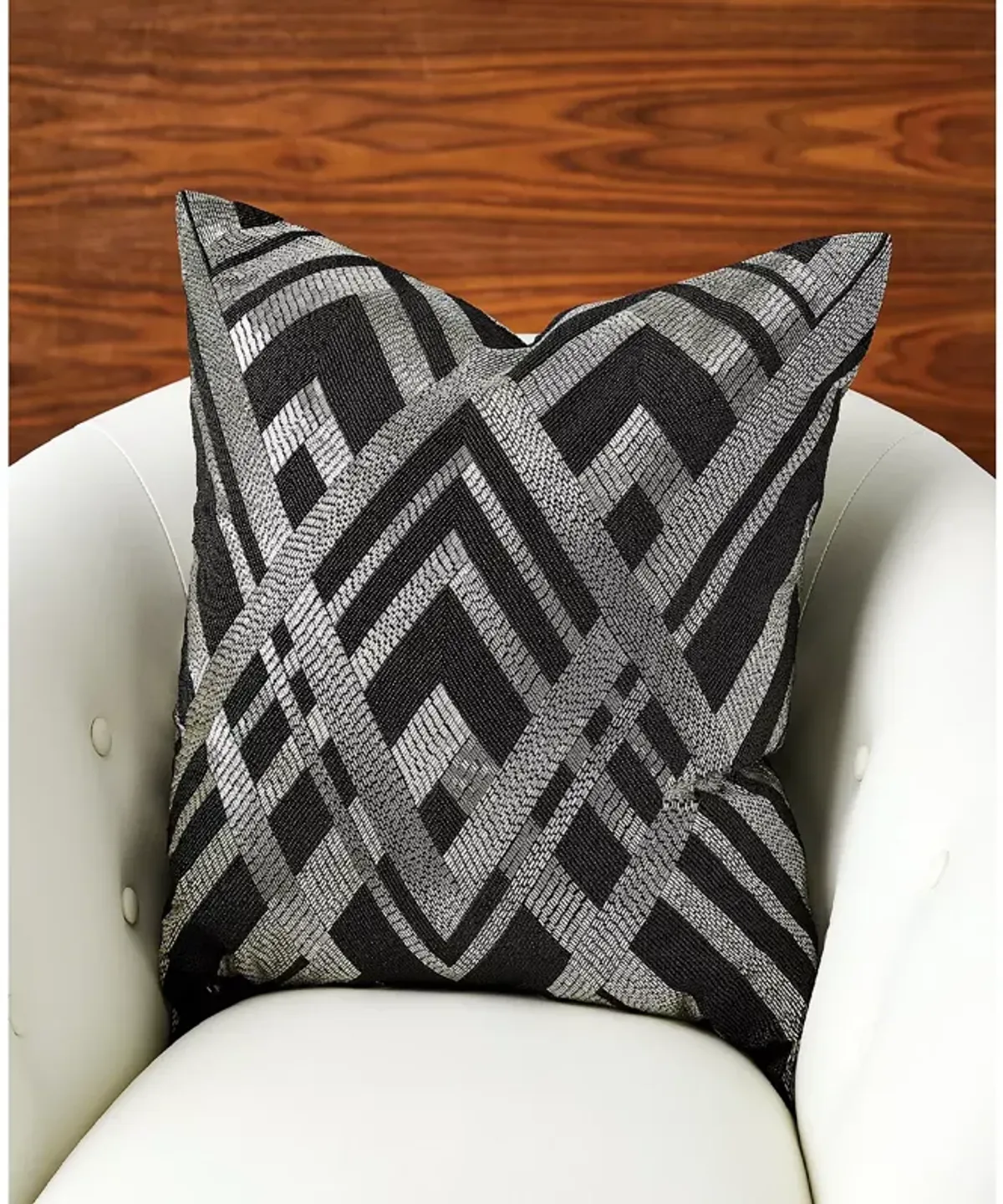 Global Views Woven Line Decorative Pillow, 20" x 20"