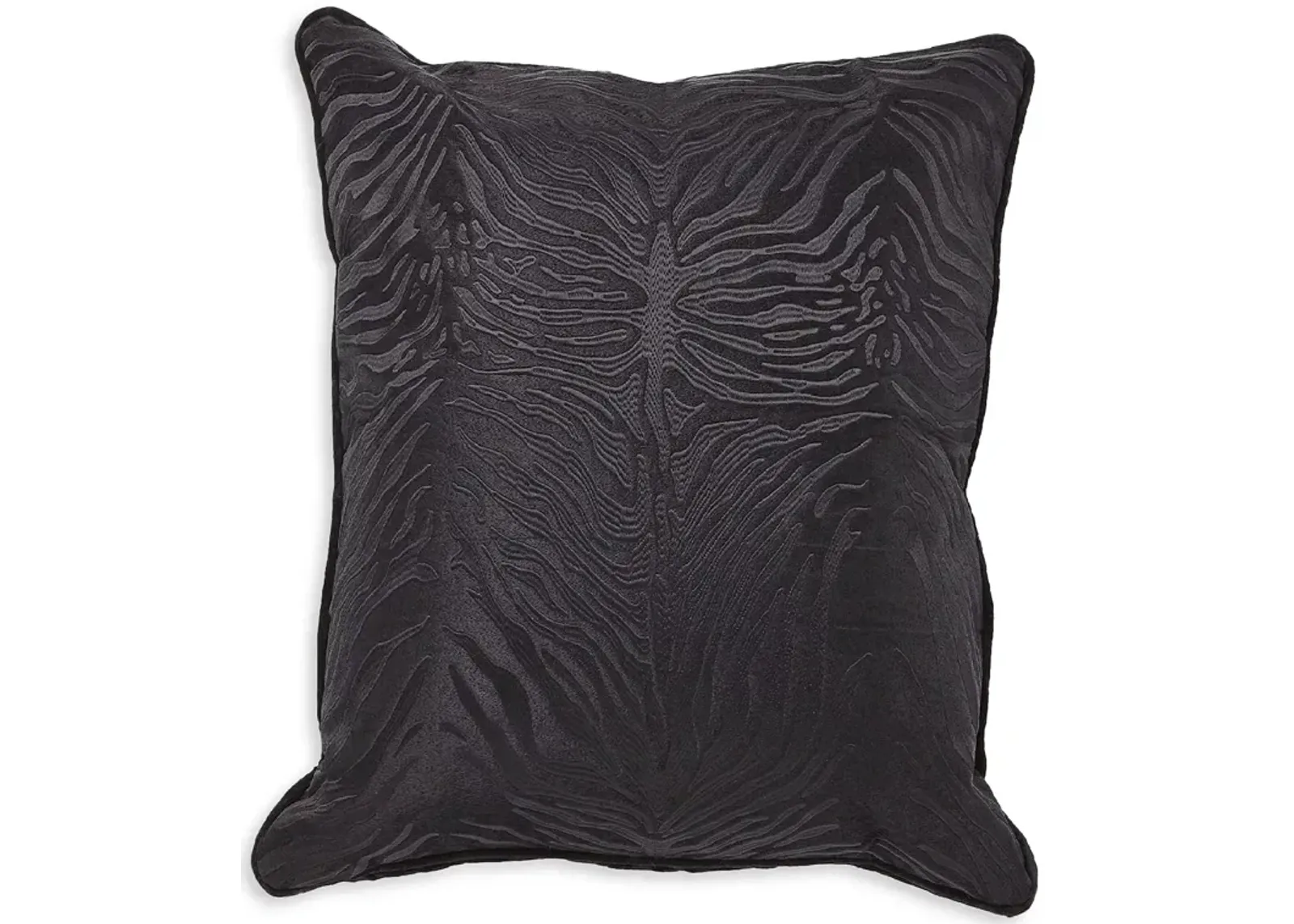 Global Views Zebra Black on Black Throw Pillow, 20" x 20"