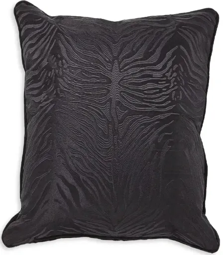 Global Views Zebra Black on Black Throw Pillow, 20" x 20"