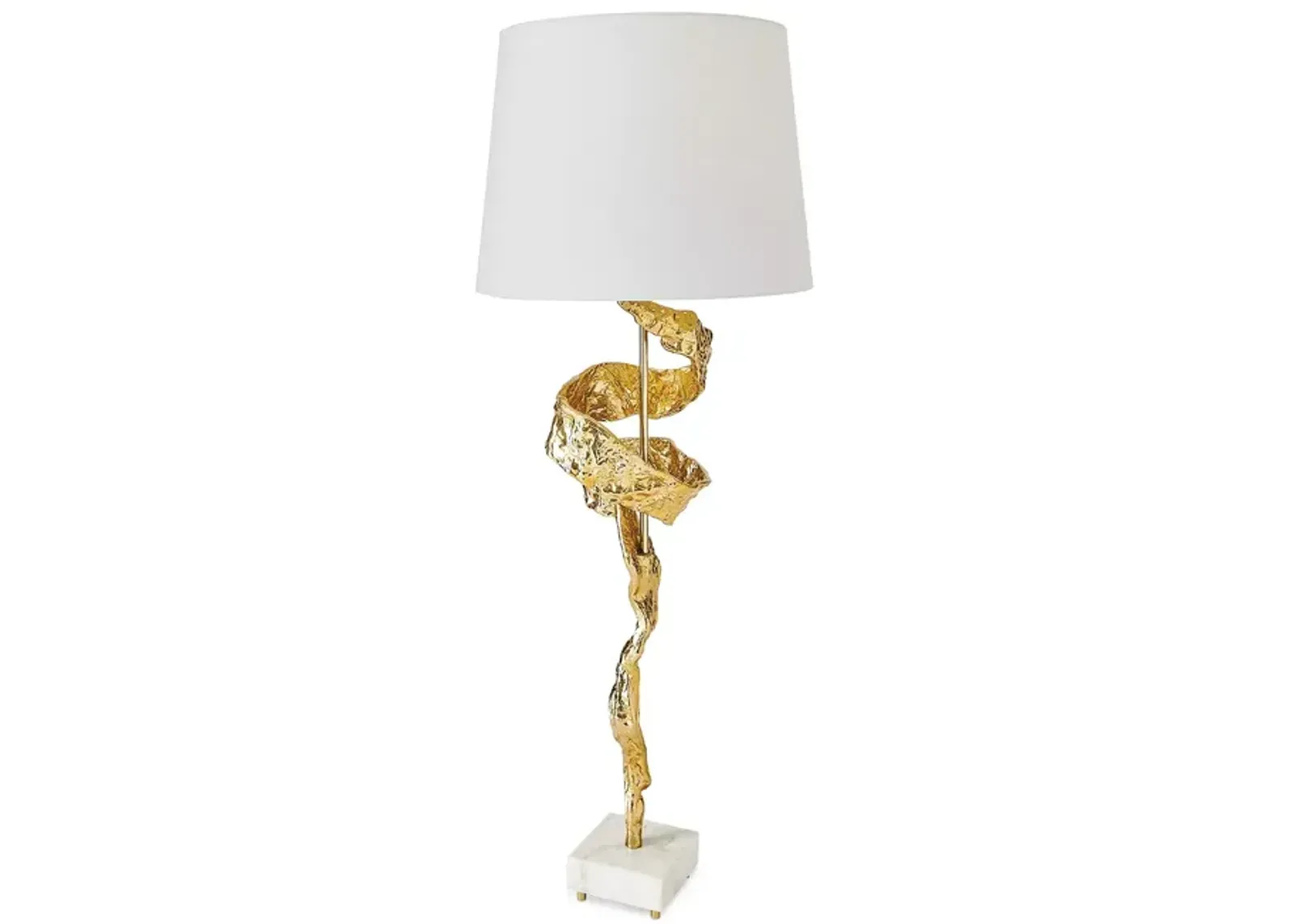 Global Views Twist Lamp, Brass