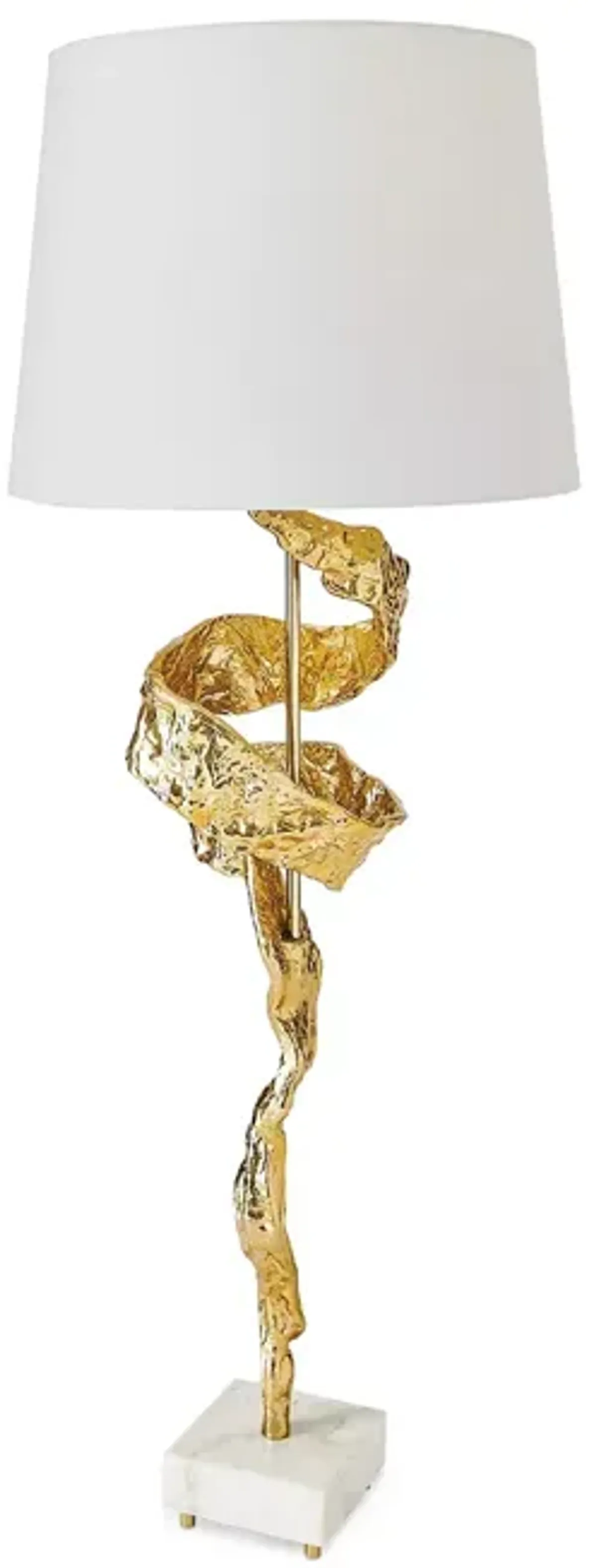 Global Views Twist Lamp, Brass